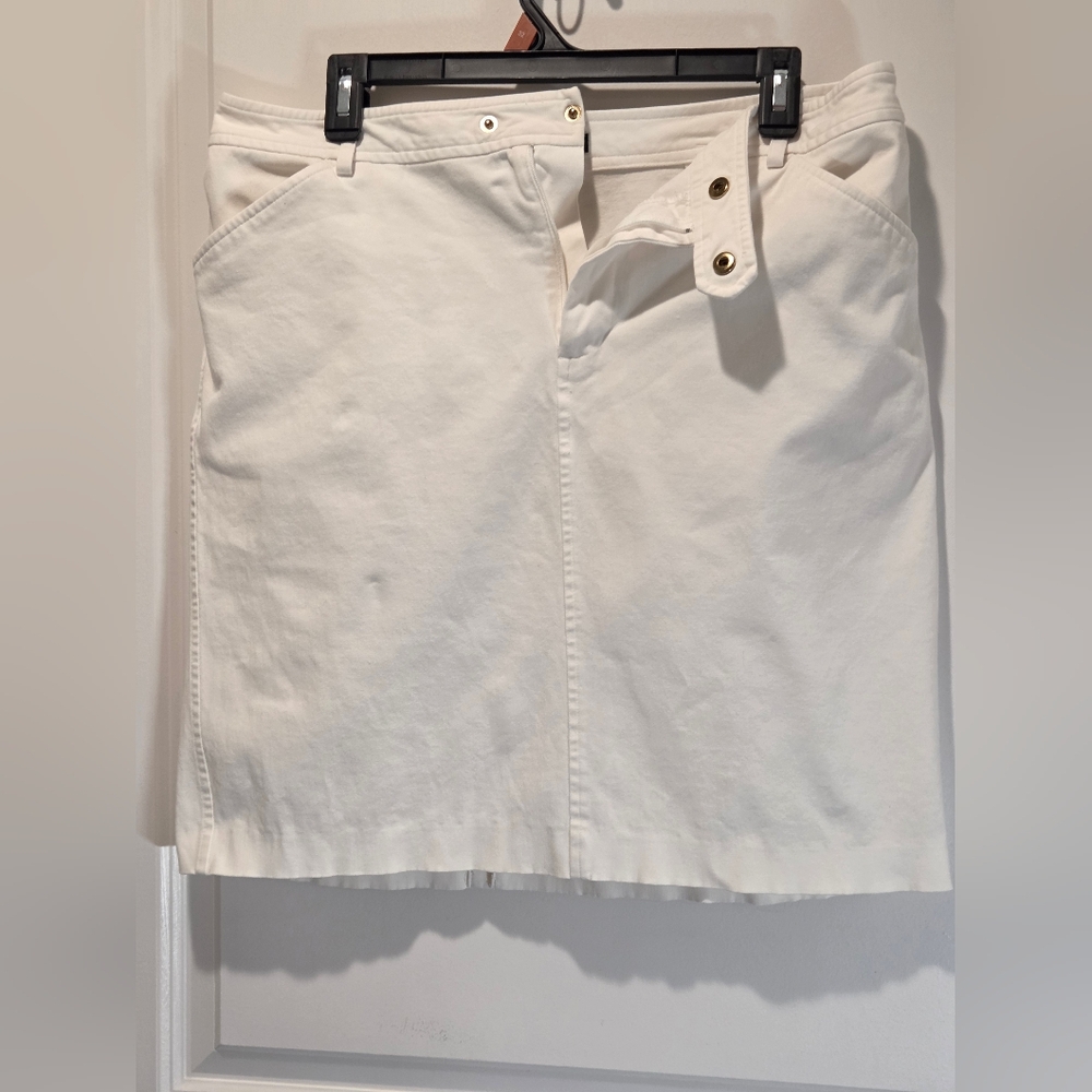 Ralph Lauren White Cotton Skirt Green Label